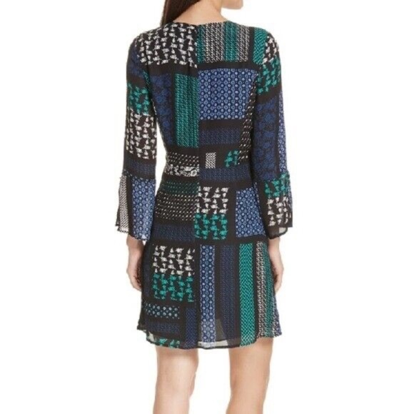 Derek Lam Crosby scarf print fit flare dress - Picture 2 of 12